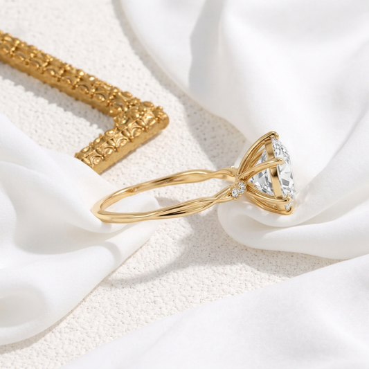 3.00 Karat Aurelia Twist Tektaş Laboratuvar Pırlanta Yüzük