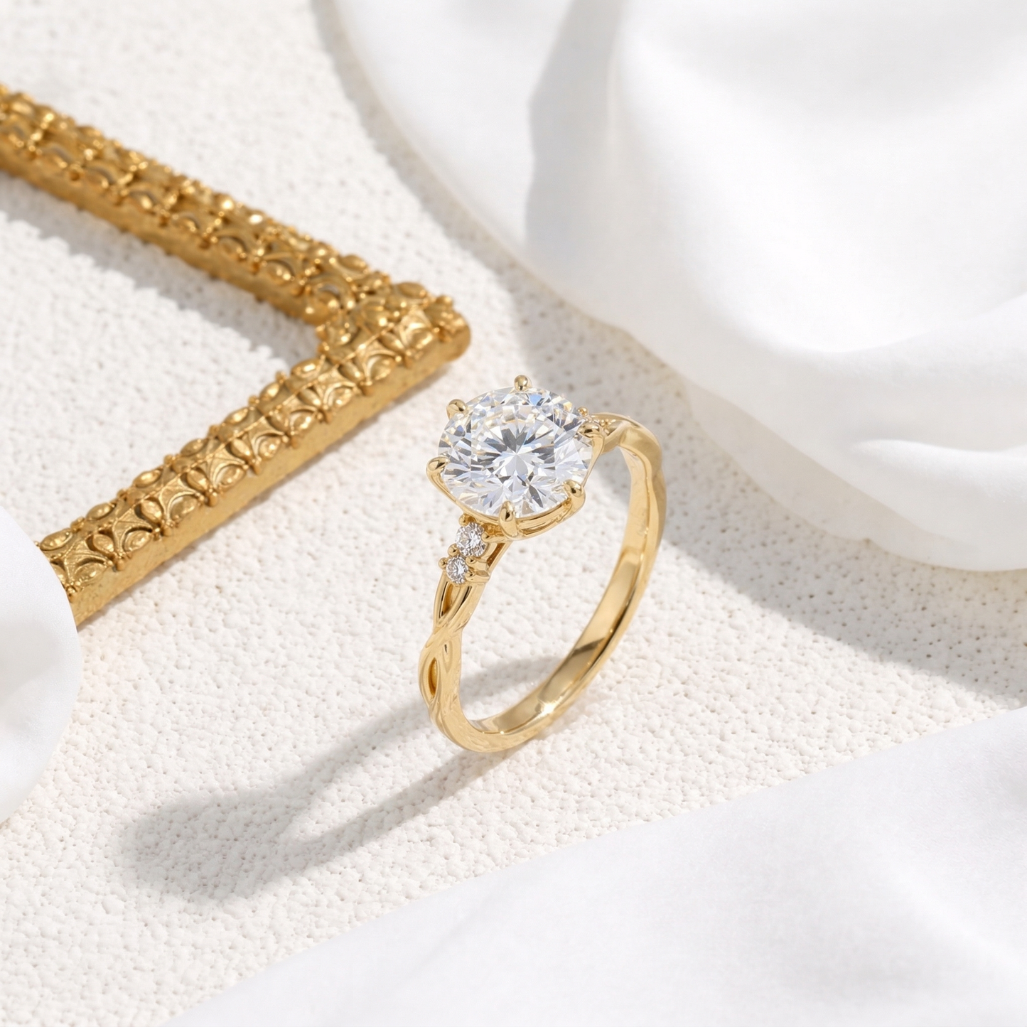 2.05 Karat Aurelia Twist Tektaş Laboratuvar Pırlanta Yüzük